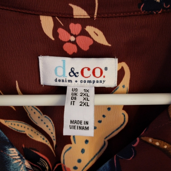 Denim & Co. Women's Long Sleeve Blouse Size 1X - Picture 5 of 7